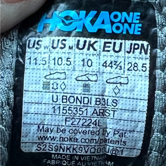 NEW HOKA U Bondi B3LS Running Shoes Alabaster/Astroid W 11.5 M 10.5 ALL GENDER - Picture 3 of 16